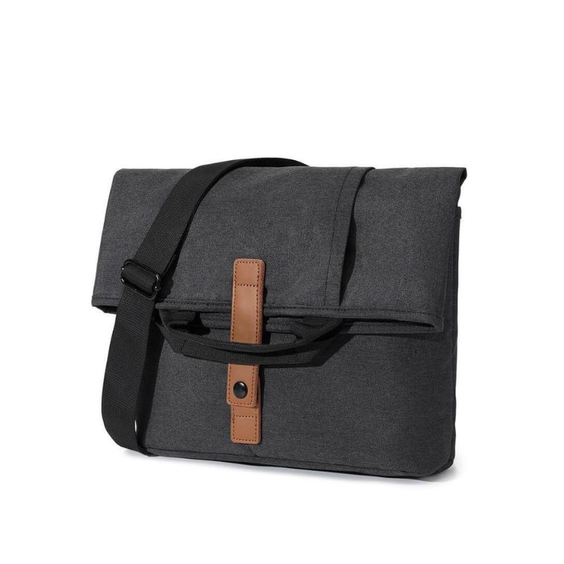 LORETTO -  2-in-1 Messenger & Tote Bag - Black