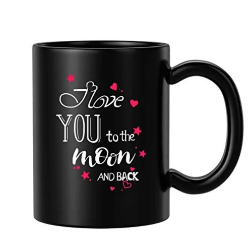 Black Patched Mug Print