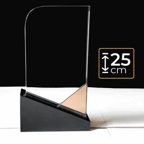 Crystal Awards With Black Design On The Bottom