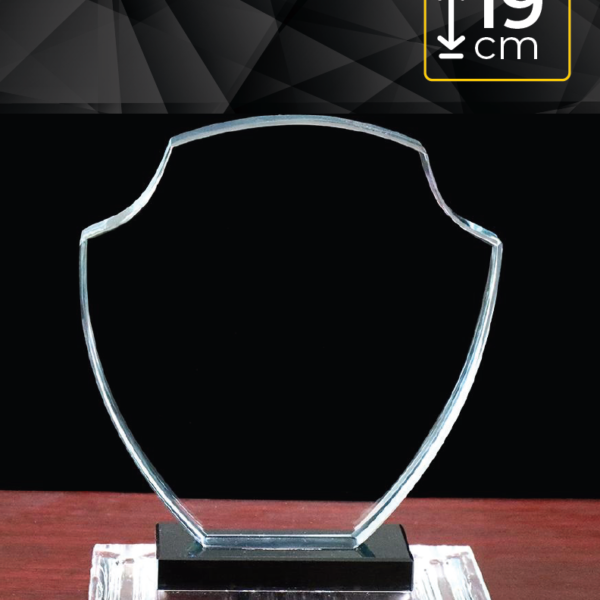 Crystal Awards With Black Design On The Bottom