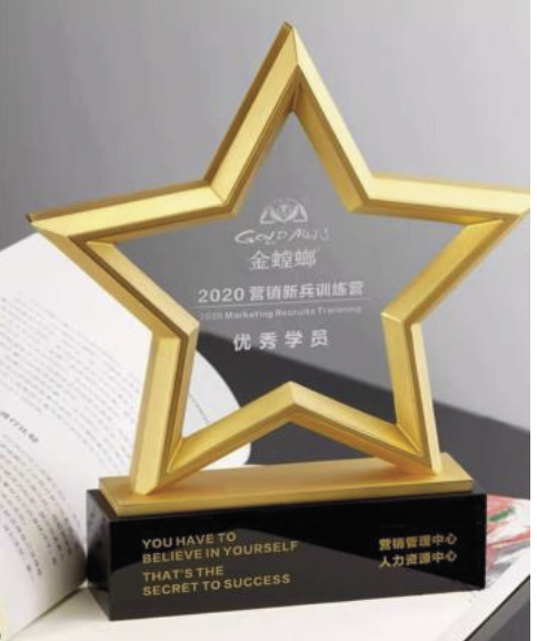 Crystal Awards With Star Shape