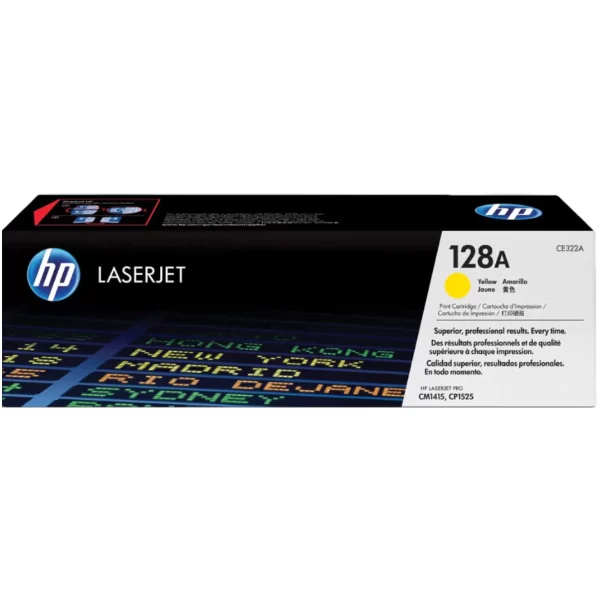 HP 128A CYAN TONER CARTRIDGE - CE321A, YELLOW CE322A, MENGENTA CE323A